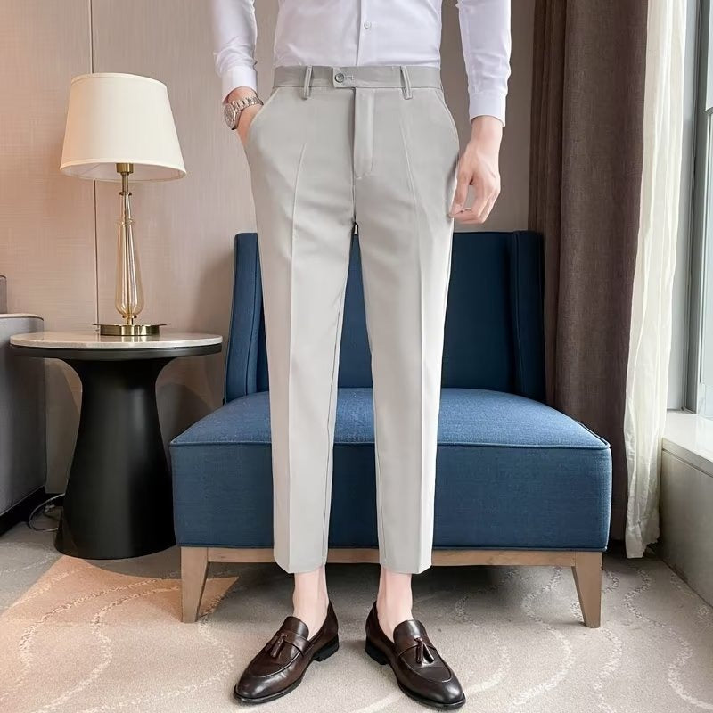 Business Mens Casual Straight-leg Suit Pants