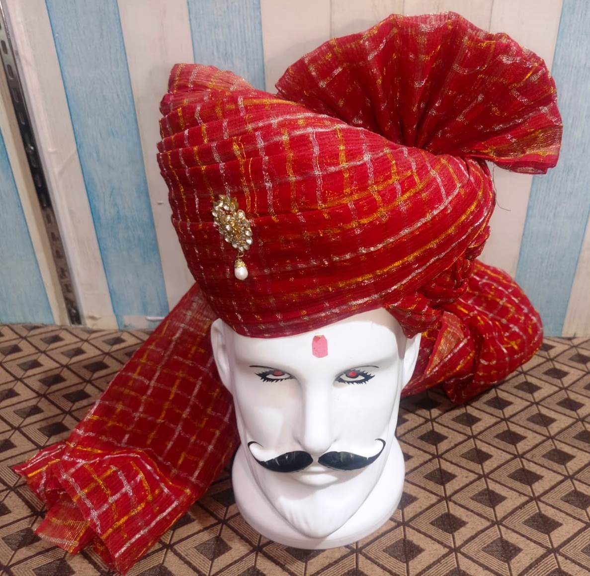 Rajasthani Pagdi,Rajasthani Safa Turban, Traditional Indian Groom Headwear, Royal Wedding Pagdi