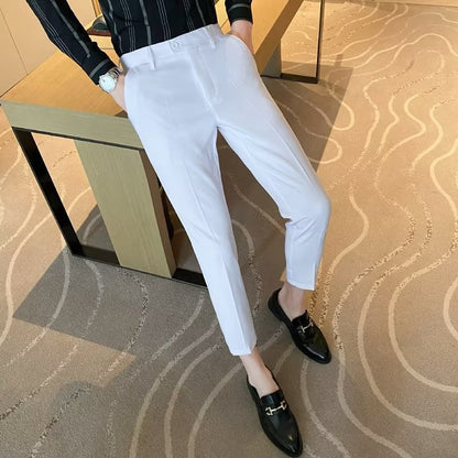 Business Mens Casual Straight-leg Suit Pants