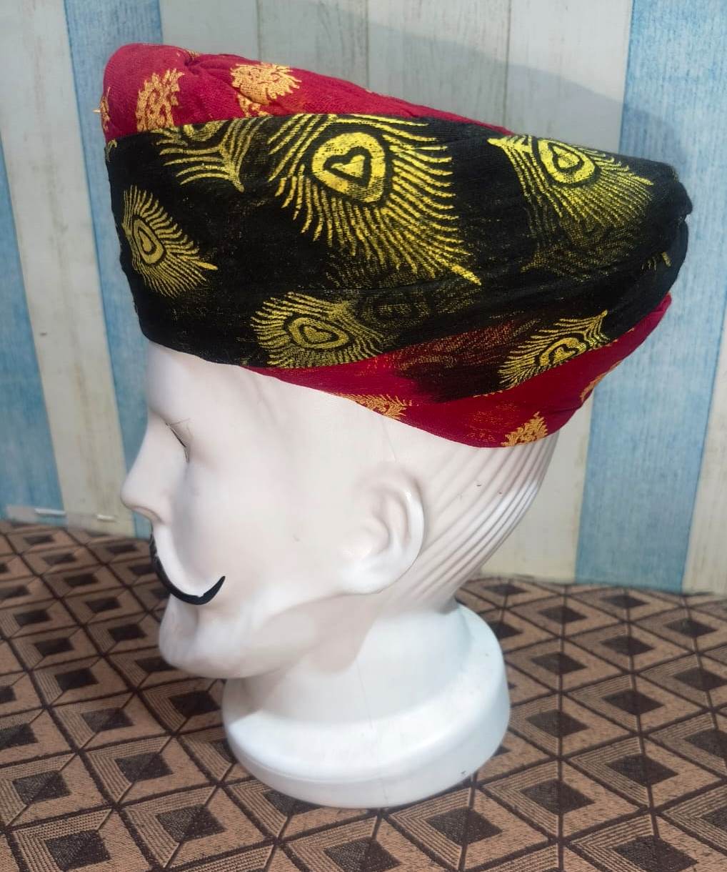 Rajasthani designing Pagdi,Rajasthani Safa Turban, Traditional Indian Groom Headwear, Royal Wedding Pagdi