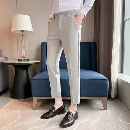Business Mens Casual Straight-leg Suit Pants