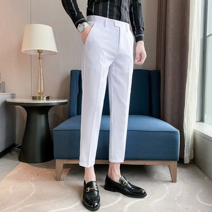 Business Mens Casual Straight-leg Suit Pants